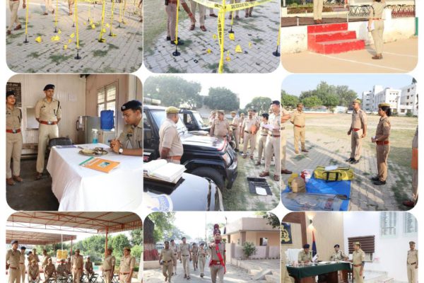 एसएसपी ने ली परेड की सलामी ली,पुलिस लाइन की विभिन्न शाखाओं का निरीक्षण कर दिये गये आवश्यक दिशा-निर्देश