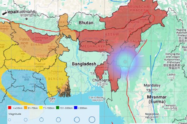 मणिपुर के चुराचांदपुर में महसूस किए गए भूकंप के झटके, रिक्टर स्केल पर तीव्रता 3.7