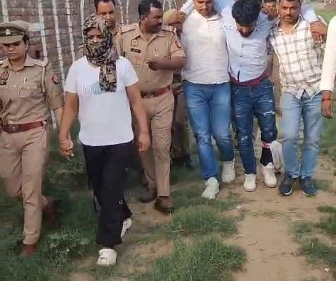 मुजफ्फरनगर मुठभेड़: कस्टडी से बदमाश छुड़ाने जा रहे शूटर को पुलिस ने पत्नी समेत दबोचा